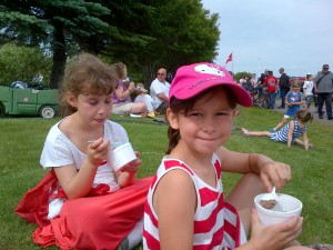 Enjoying ice cream on a gorgeous Canada Day along Moncton's Riverfront.